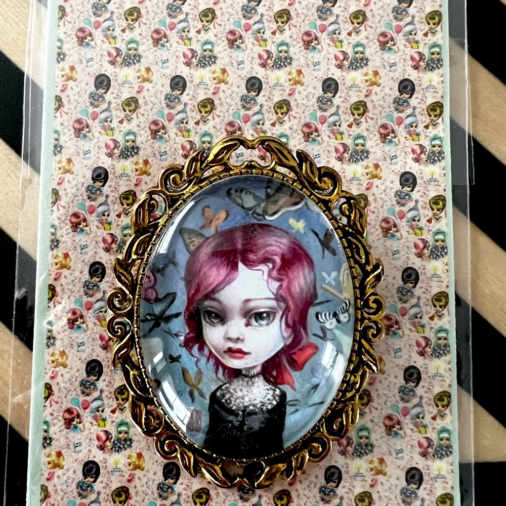 Mab Graves Cameo Brooch Pendant Art Mini. Special Edition, Rare! Sold Out!